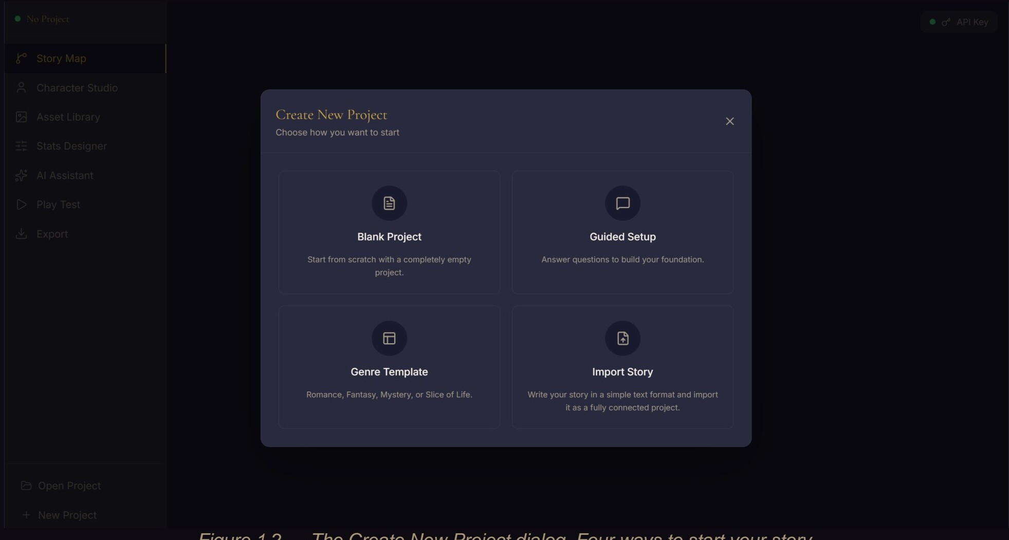 Create New Project dialog